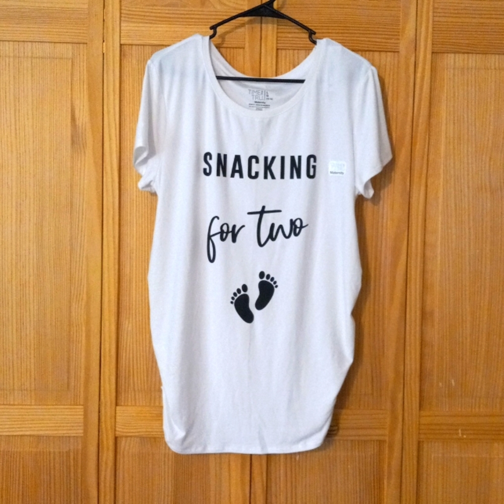 Maternity Tee-Shirt Large With Side Rouching